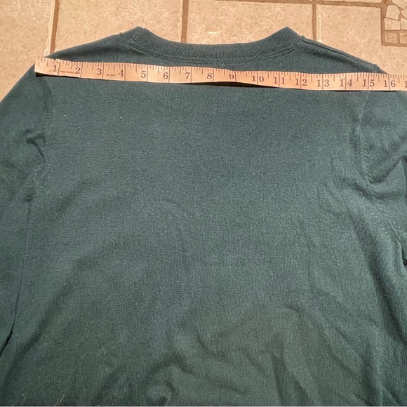 J.Jill Pullover Sweater Forest Green~55%Cotton& 25%Rayon & 20%Nylon Med Petite - Picture 13 of 16